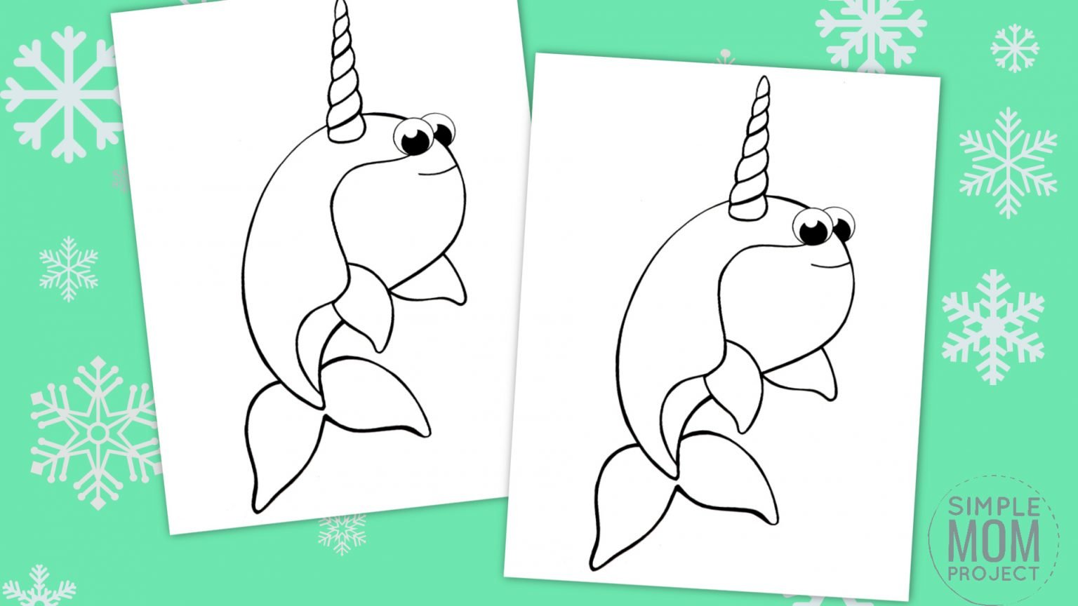 Free Printable Narwhal Template Simple Mom Project