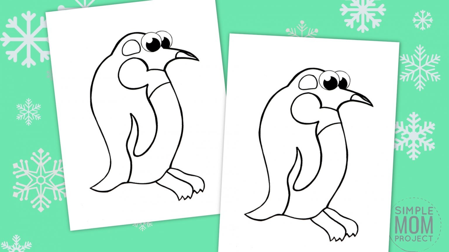 Free Printable Arctic Penguin Coloring Page - Simple Mom Project