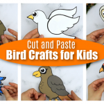Add some fun to your kids craft activities with these adorable cut & paste Bird Crafts. Your kids will learn how to make beautiful Barn Owls, Eagle crafts, Dove Crafts & many more with these easy, printable Bird craft templates. Whether you use them as creative art projects for toddlers, preschoolers or kindergartners or to learn the alphabet during homeschooling, this flock of cut & paste bird crafts are great fun for everyone! #birdcrafts #printablebirdcrafts