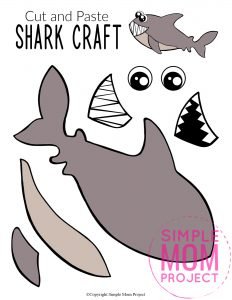 Adorable Shark Craft for Kids with Free Template