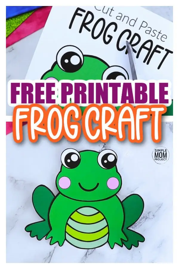 Are you looking for an easy, printable frog craft template to teach the life cycle of a tadpole to a frog or are you teaching the letter F and need a cute, easy peasy frog craft? Well click now to download this free printable frog template! Your kids will be jumping around to make this frog cut out. You can decorate him with handprints, footprints, fingerprints, whatever you’d like or even draw a lily pad under him. The choice is all yours! #frogcraft #frogtemplate #simplemomproject