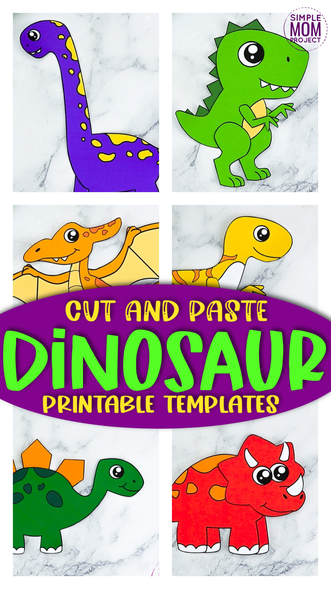 Free Printable Stegosaurus Craft Template Simple Mom Project