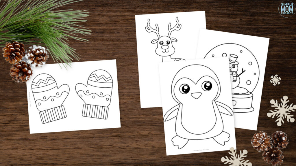Printable Winter Templates for winter themed crafts for preschoolers toddlers and kindergartners