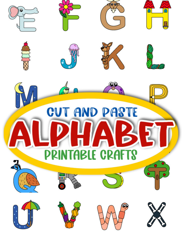 Printable Alphabet Crafts for Kids, preschoolers and toddlers