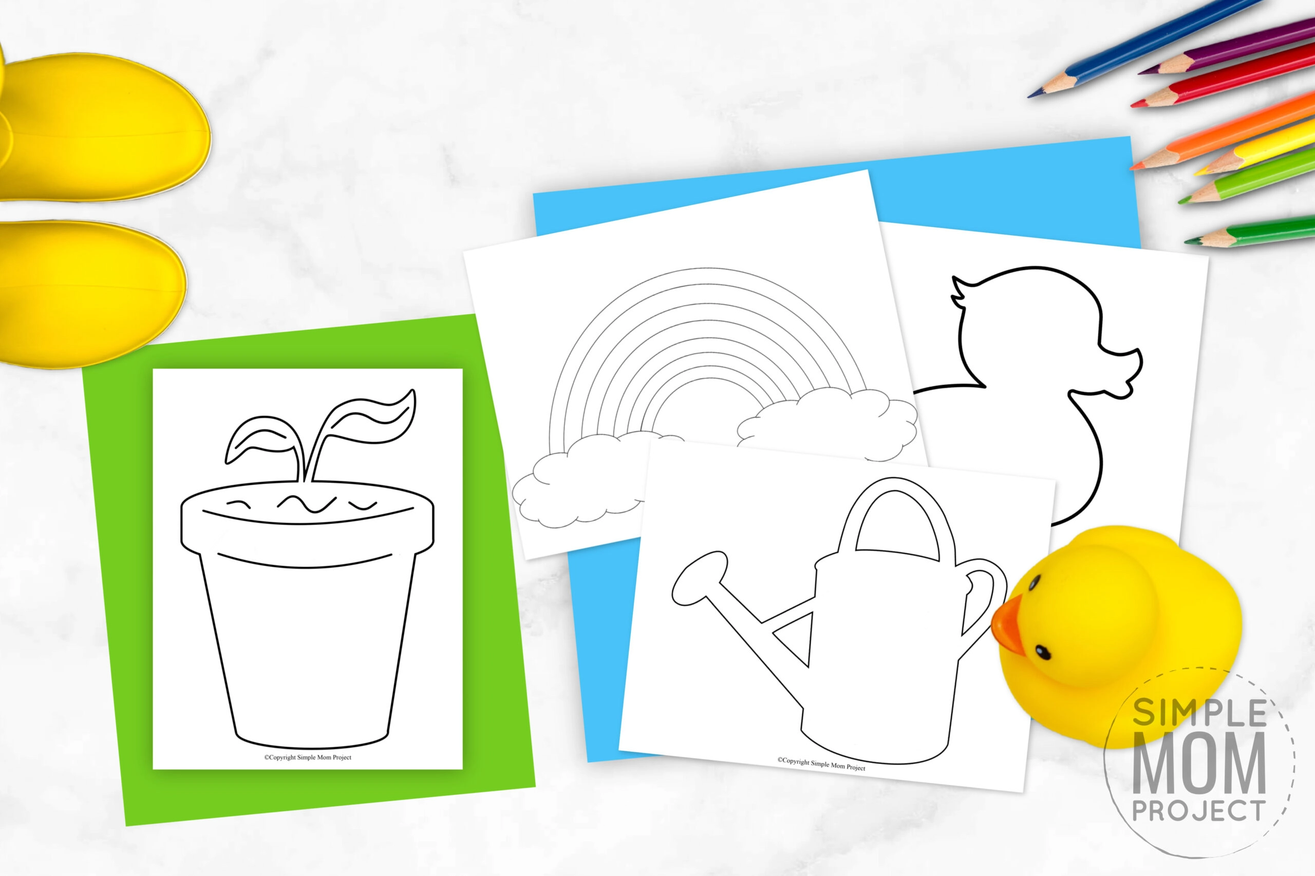Printable Spring Templates for Preschool, kindergarten and toddlers for spring crafts