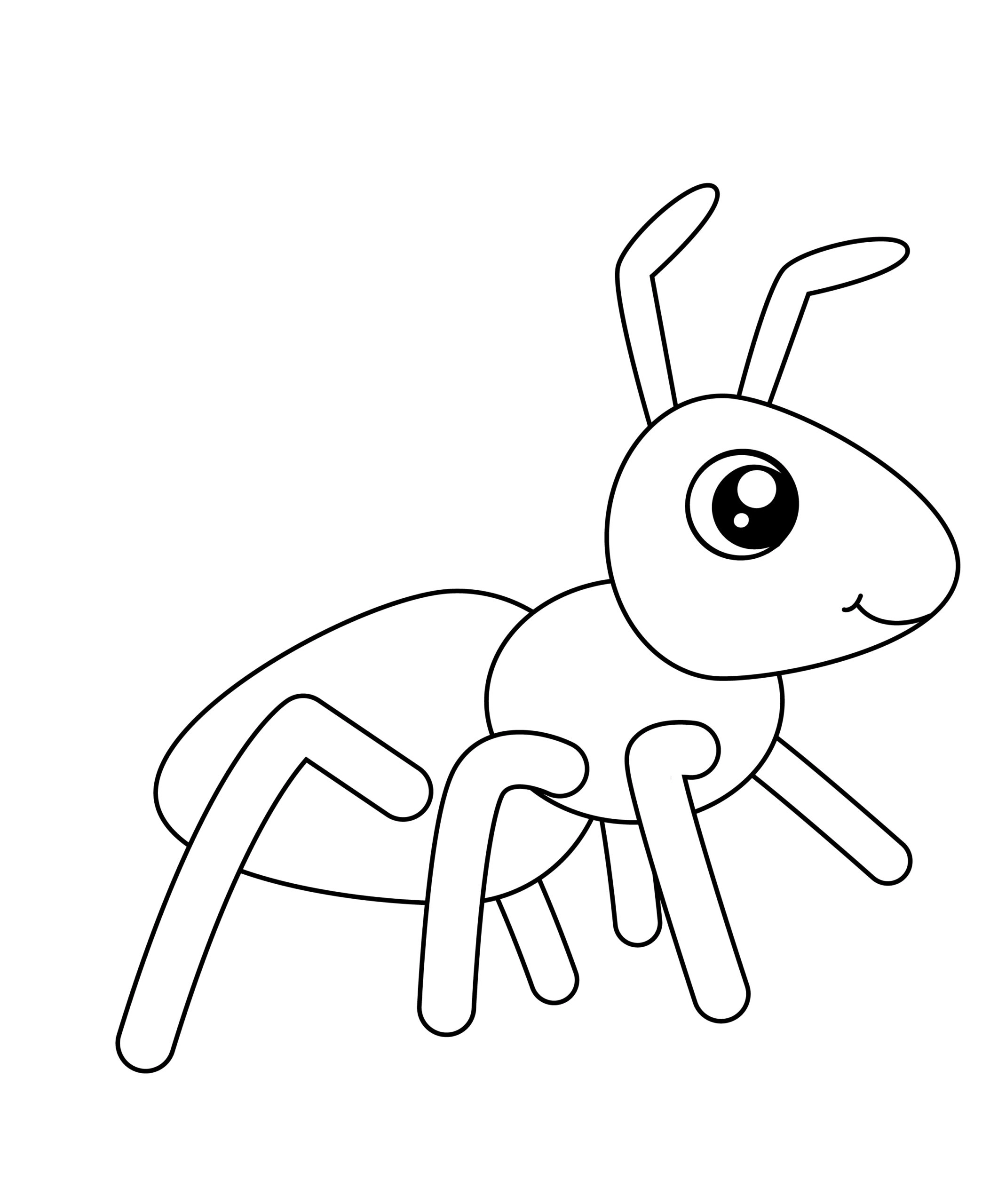Printable ant template for summer template crafts for kids, preschoolers and toddlers
