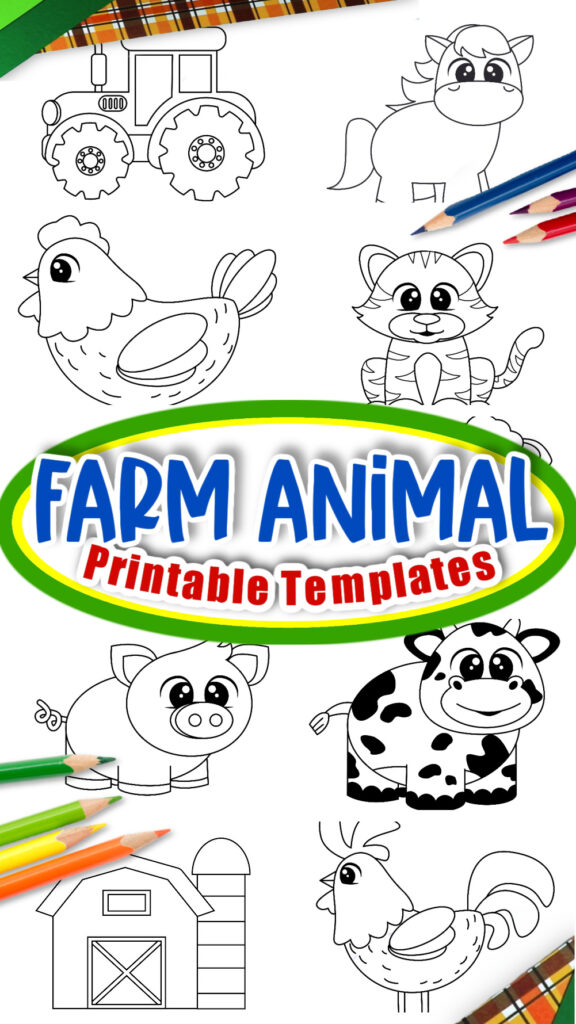 Are you looking for cute farm animal template printable cut out animals? These old macdonald barnyard templates are great for any farm crafts! There's a cow, pig, sheep, horse, chicken and many more cute and simple farm animal templates! Click to download and print your set of farm animal templates today!